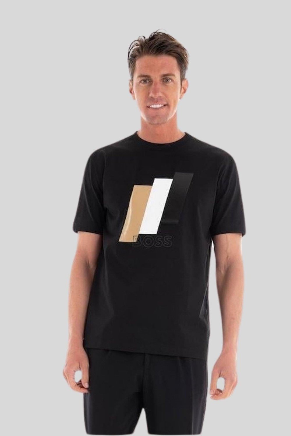 Boss Regular Fit Bisiklet Yaka Erkek T-Shirt Siyah