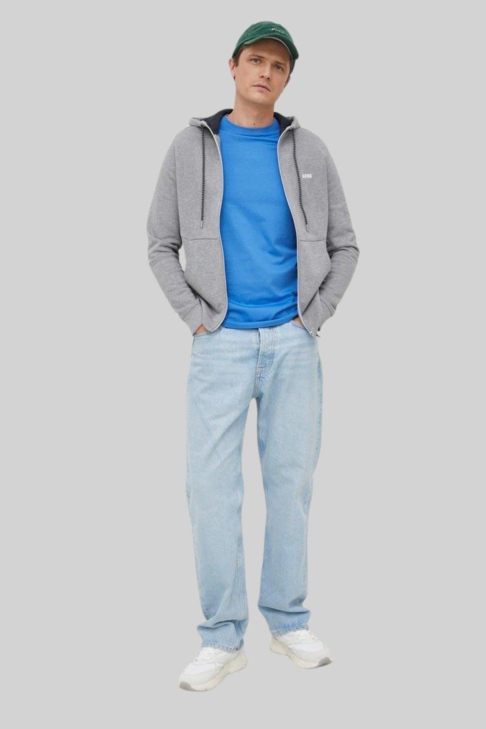 Boss Regular Fit  Bisiklet Yaka Erkek T-Shirt Mavi 508