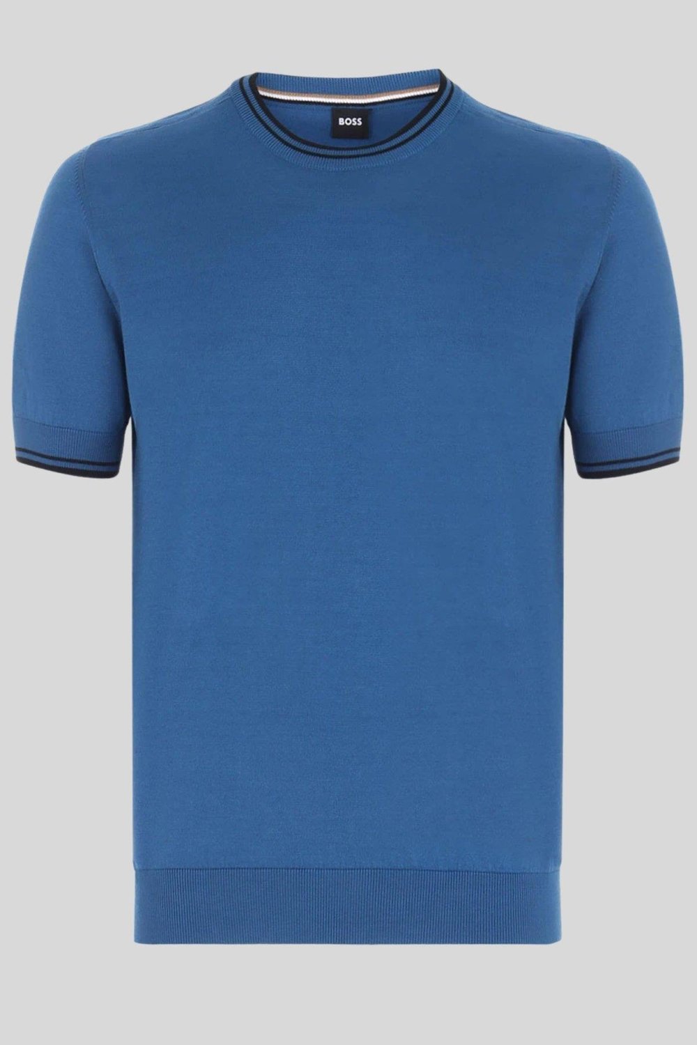 Boss Regular Fit Bisiklet Yaka Erkek T-Shirt Mavi 424