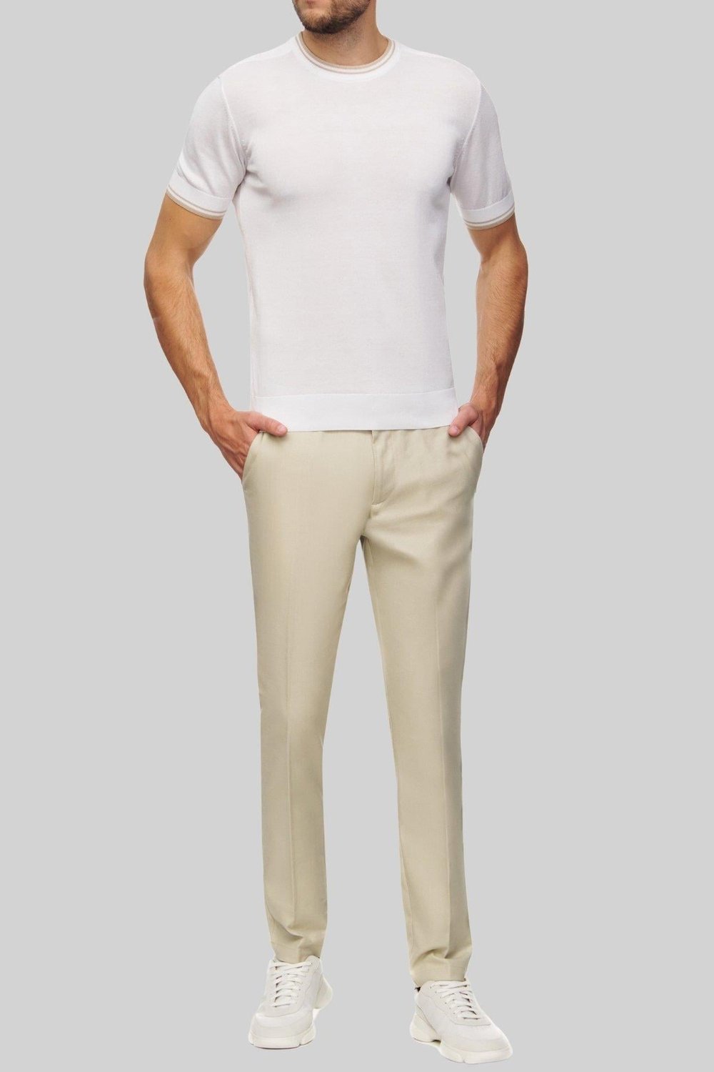 Boss Regular Fit Bisiklet Yaka Erkek T-Shirt Beyaz 100