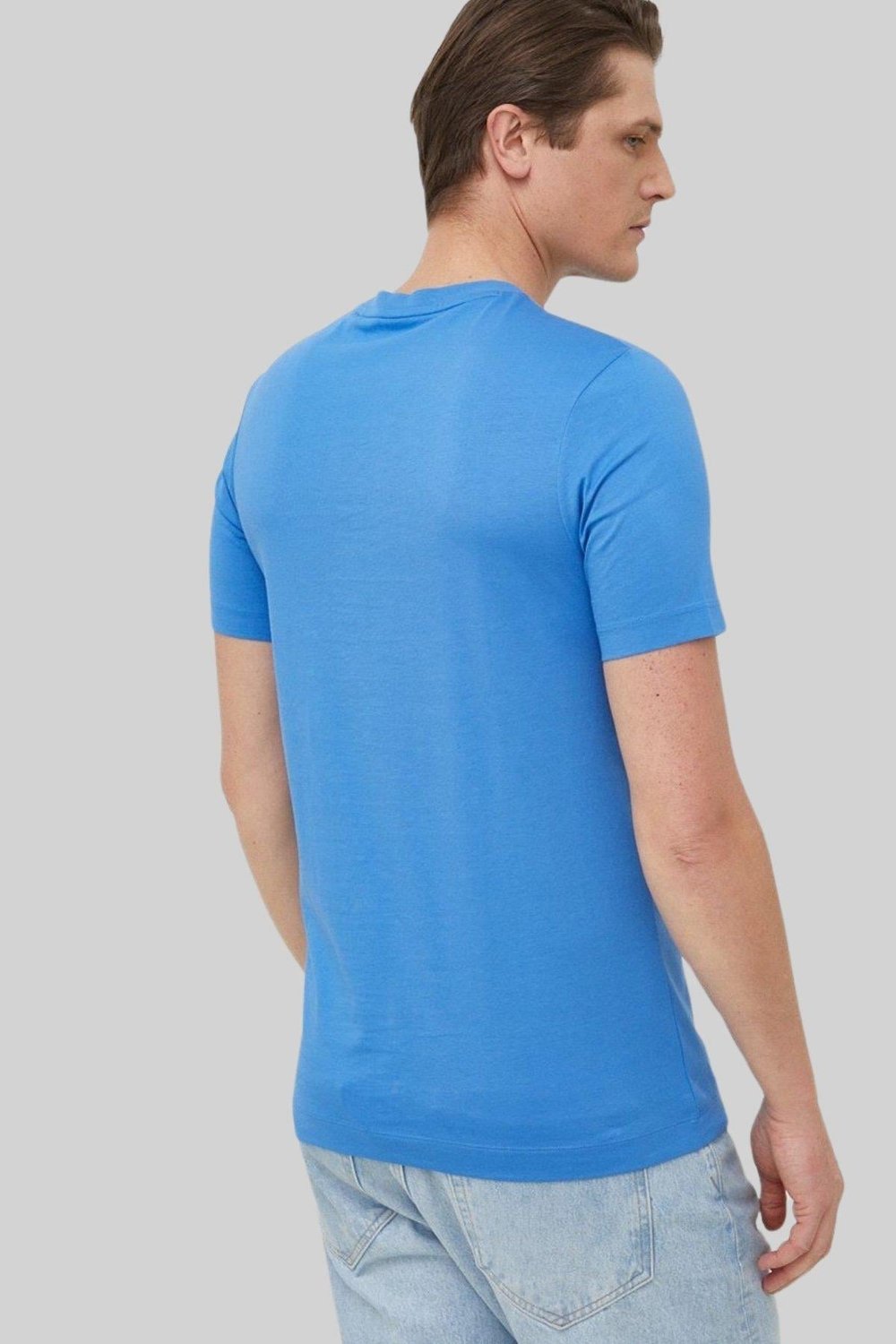 Boss Regular Fit  Bisiklet Yaka Erkek T-Shirt Mavi 508