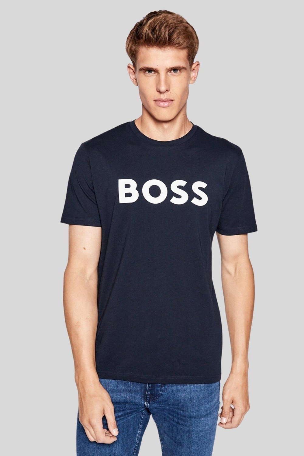 Boss Regular Fit Bisiklet Yaka Erkek T-Shirt Lacivert 405