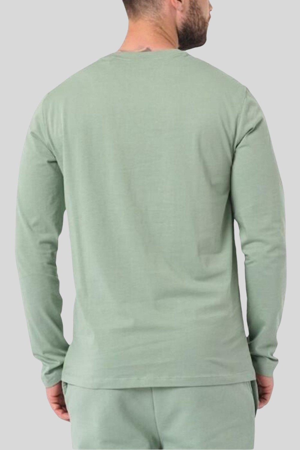 Boss Regular Fit Bisiklet Yaka Uzun Kol Erkek T-Shirt Yeşil