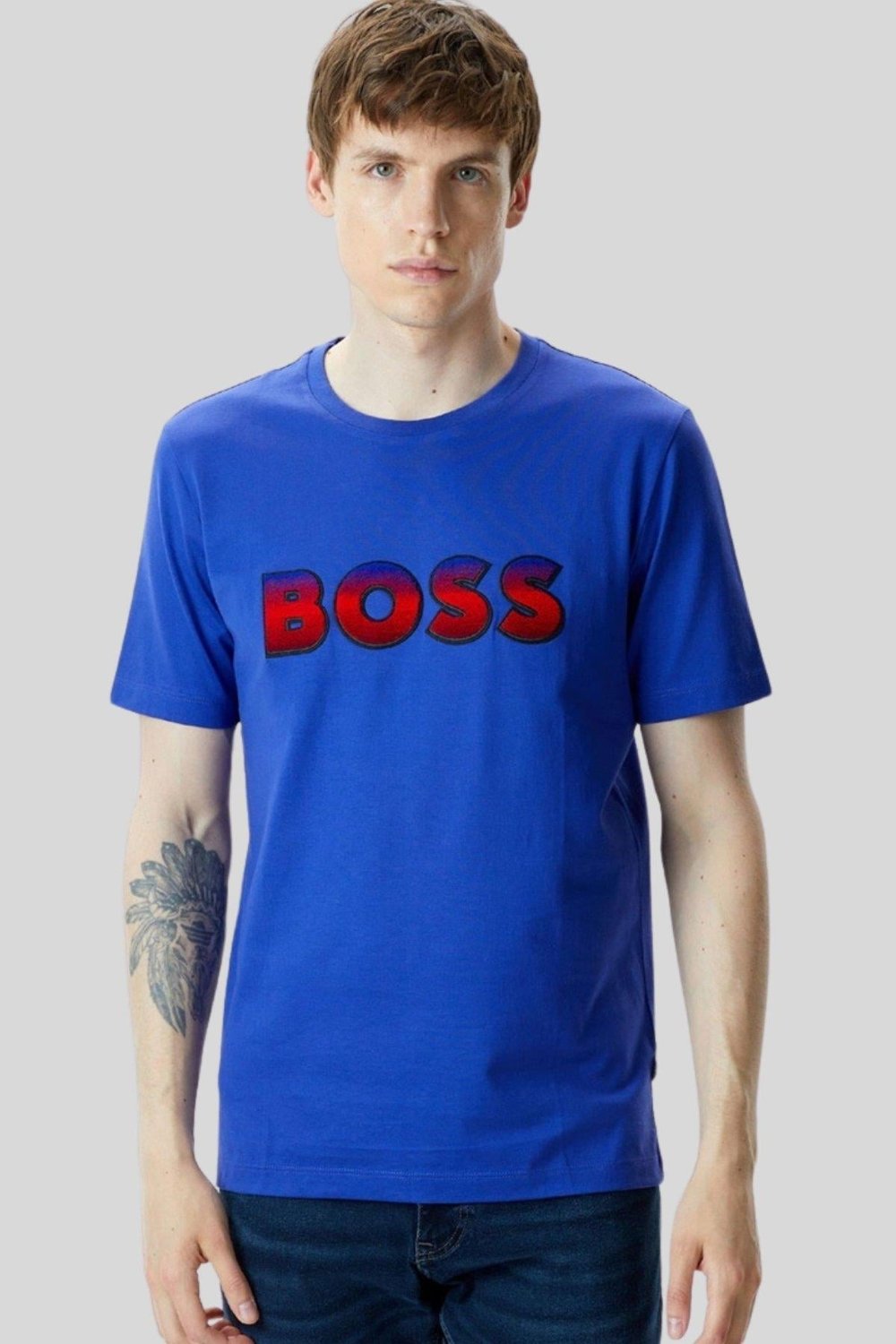 Boss Regular Fit Erkek T-Shirt Mavi 508