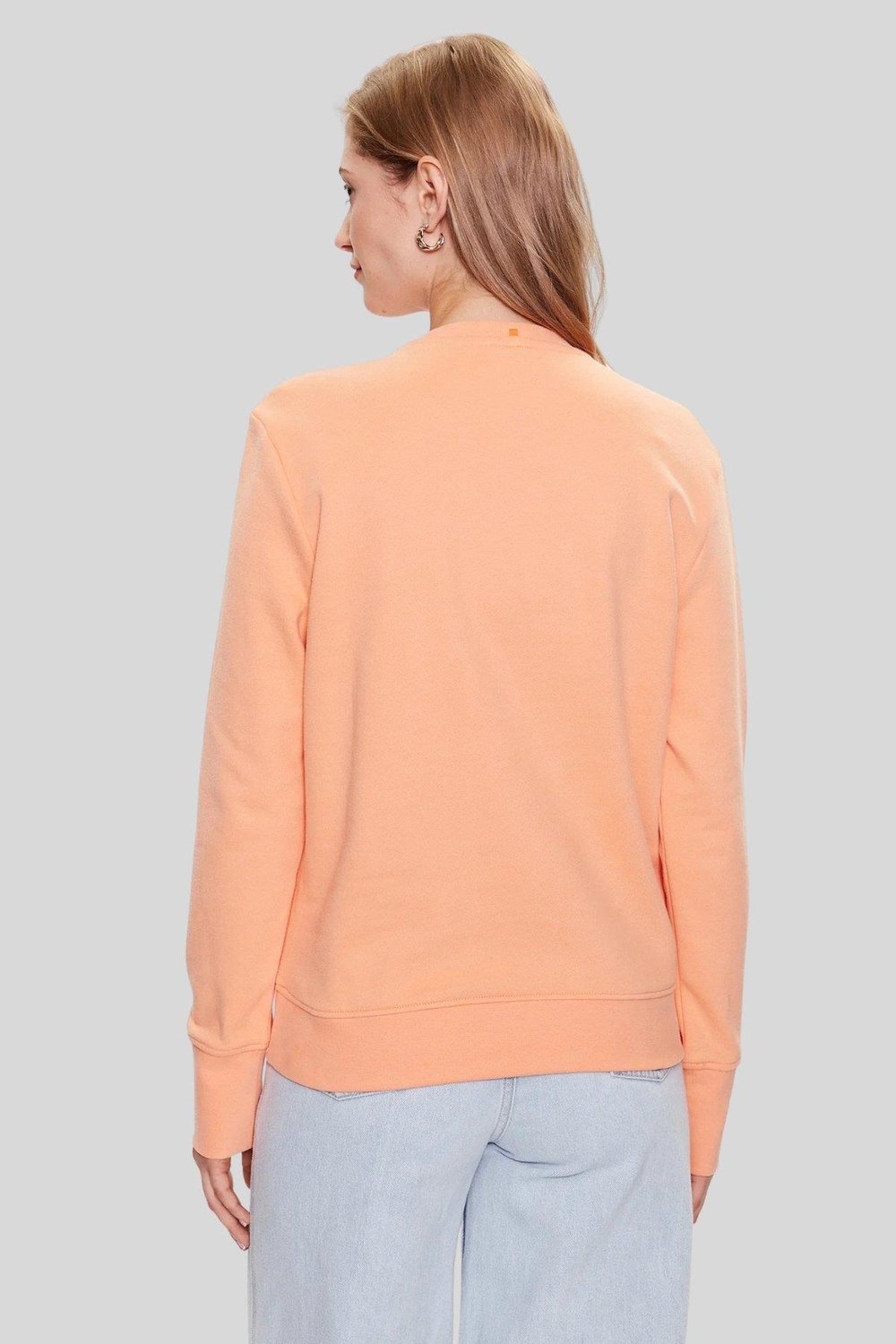 Boss Regular Fit Kadın Sweatshirt Turuncu