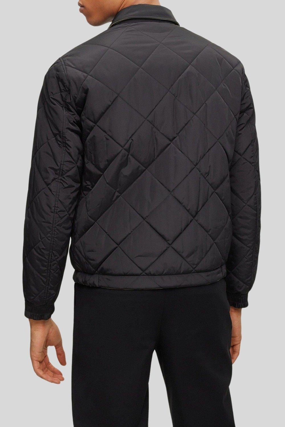 Boss Regular Fit Kapitone Mont Siyah