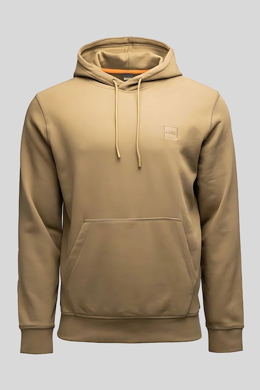 Boss Regular Fit Kapüşonlu Erkek Sweatshirt Bej