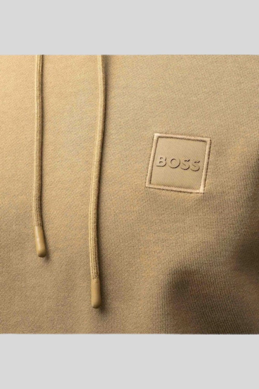 Boss Regular Fit Kapüşonlu Erkek Sweatshirt Bej