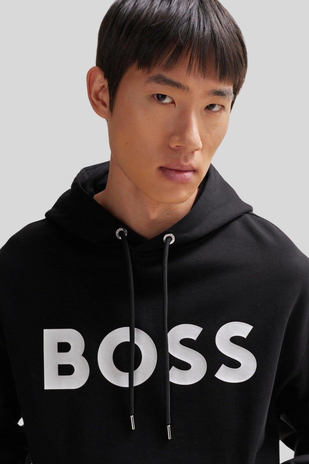 Boss Regular Fit  Kapüşonlu Erkek Sweatshirt Siyah