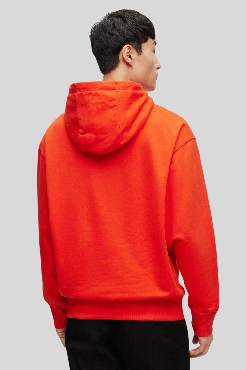 Boss Regular Fit  Kapüşonlu Erkek Sweatshirt Turuncu 821