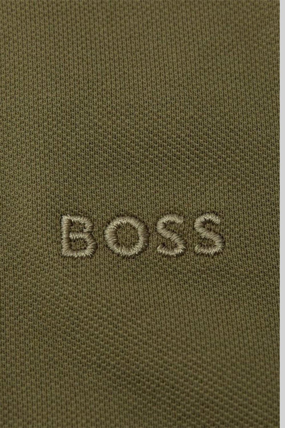 Boss Regular Fit Pallas Polo Yaka T-Shirt Haki 336