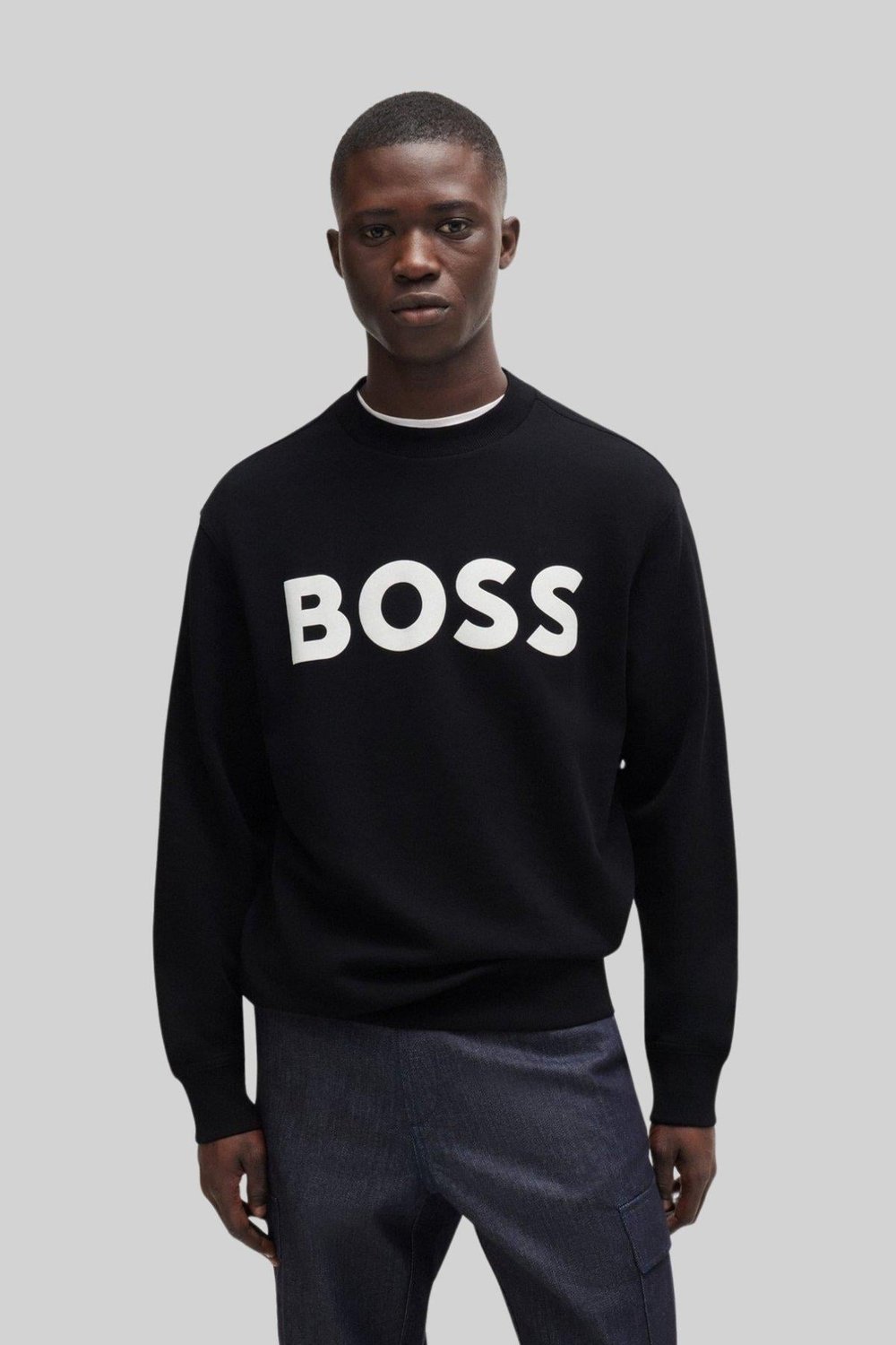Boss Regular Fit Pamuklu Erkek Sweatshirt Lacivert 404