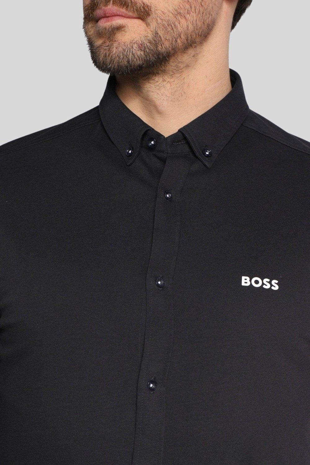 Boss Regular Fit Pamuklu Uzun Kollu Erkek Gömlek Mavi 402