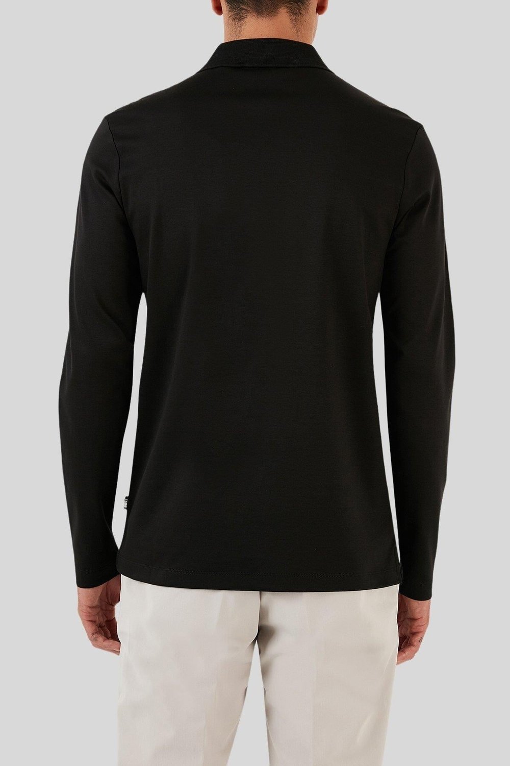Boss Regular Fit Polo Yaka Erkek Sweatshirt Siyah 002