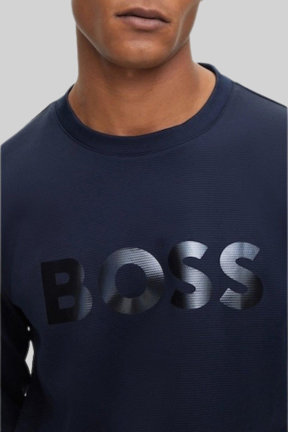 Boss Regular Fit Yuvarlak Yaka Erkek Sweatshirt Mavi 402