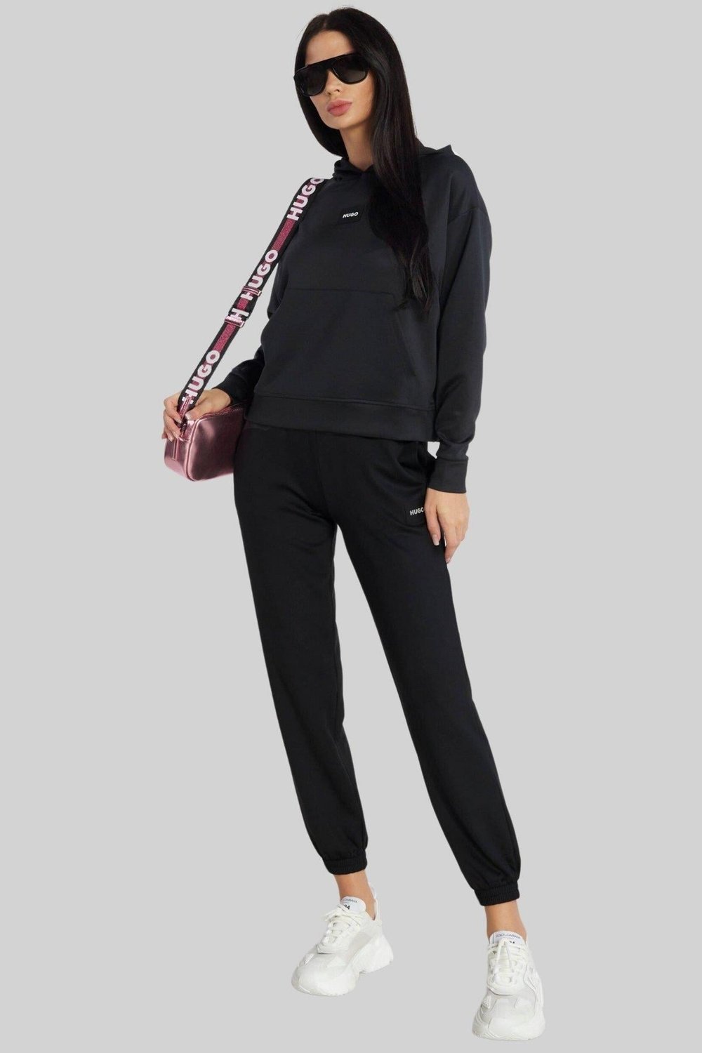 Boss Relaxed Fit Kadın Spor Pantolon Siyah