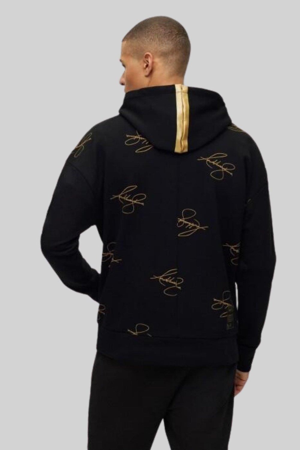 Boss Relaxed Fit Kapüşonlu Erkek Sweatshirt Siyah