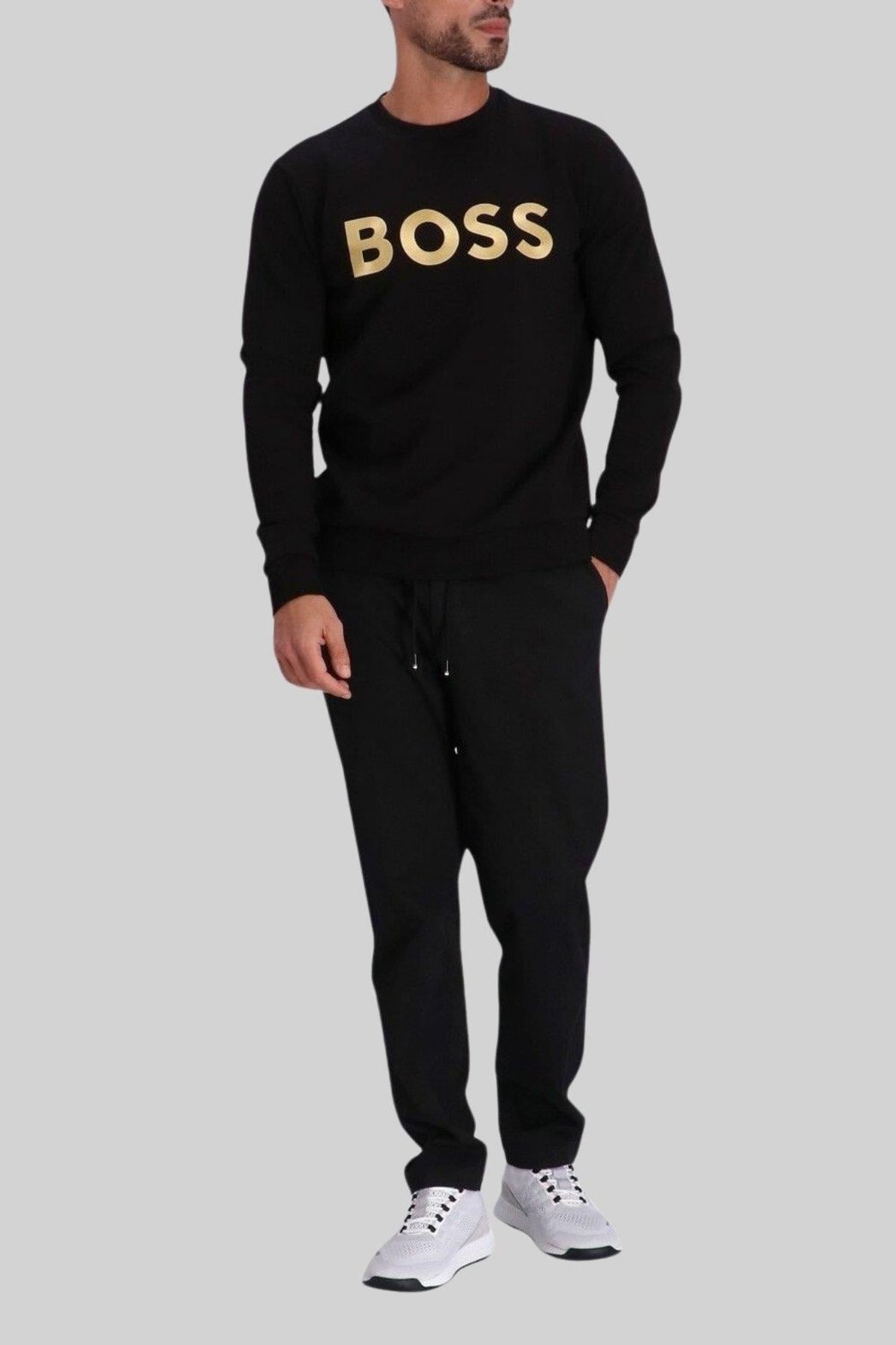 Boss Salbo 1 Erkek Sweatshirt Siyah