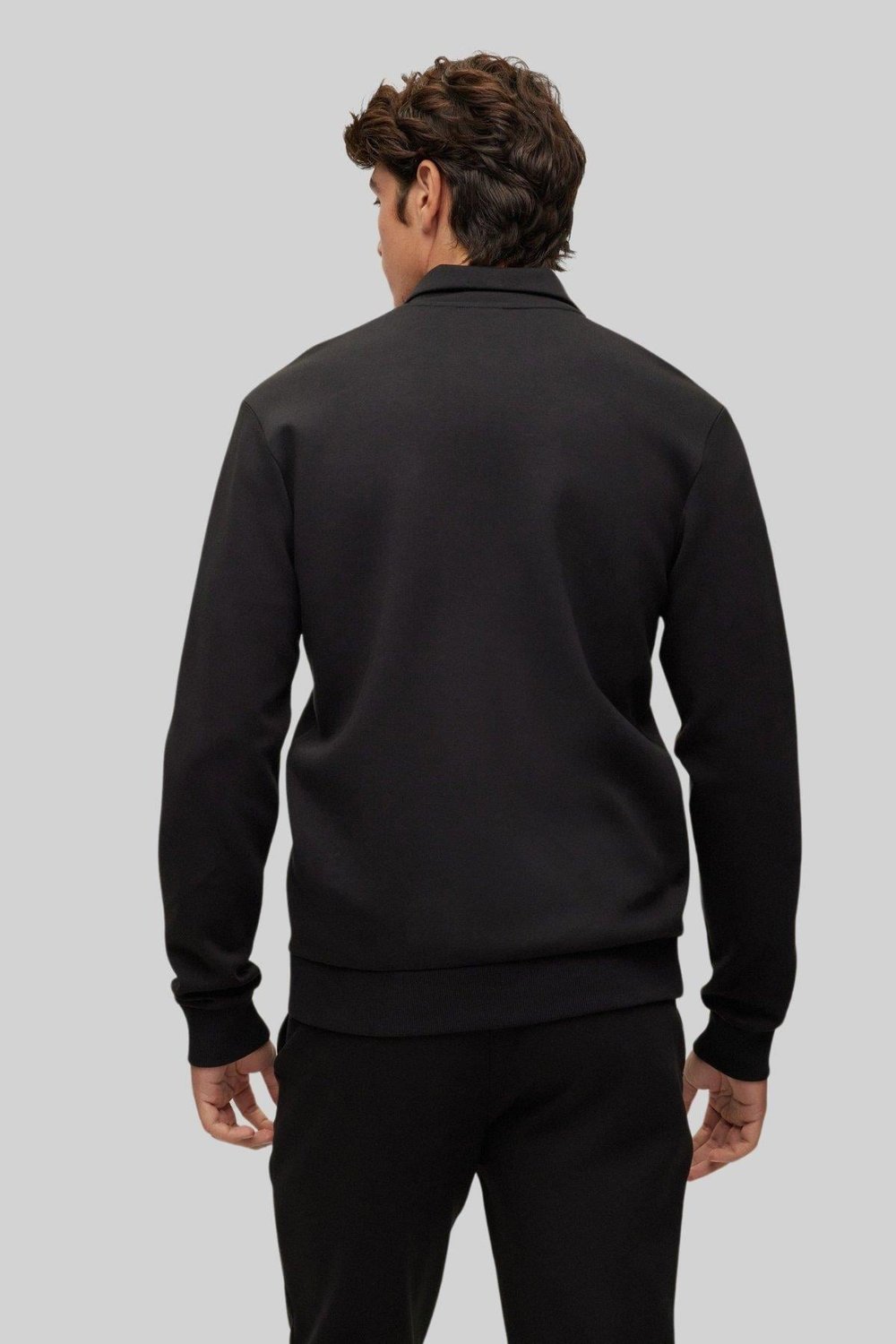 Boss Skaz 1 Erkek Fermuarlı Sweatshirt Siyah