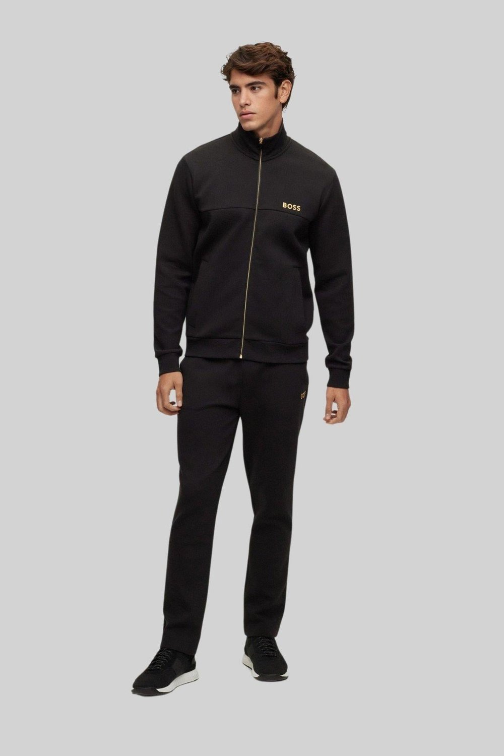 Boss Skaz 1 Erkek Fermuarlı Sweatshirt Siyah