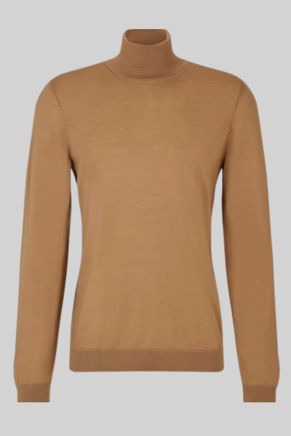 Boss Slim Fit Balıkçı Yaka Erkek Kazak Bej 260