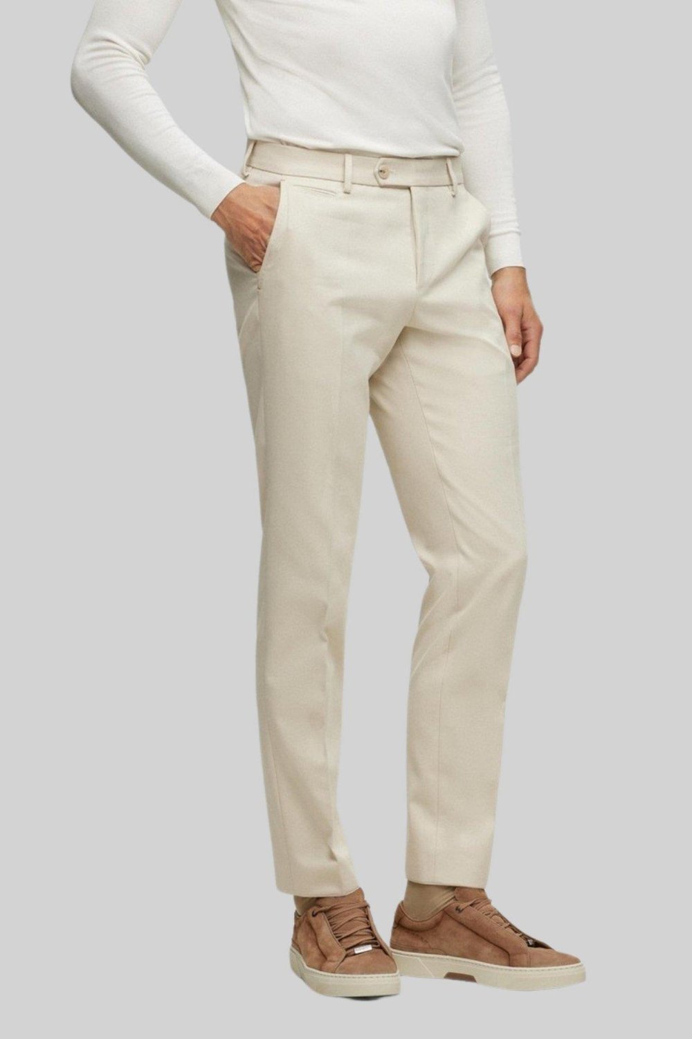 Boss Slim Fit Erkek Pantolon Krem 271
