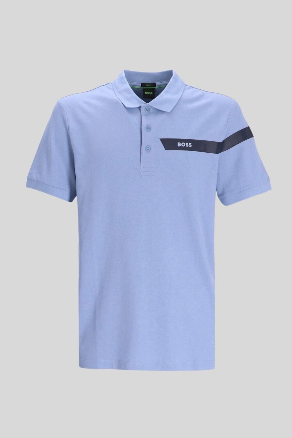 Boss Slim Fit  Polo Yaka Erkek T-Shirt Mavi 498