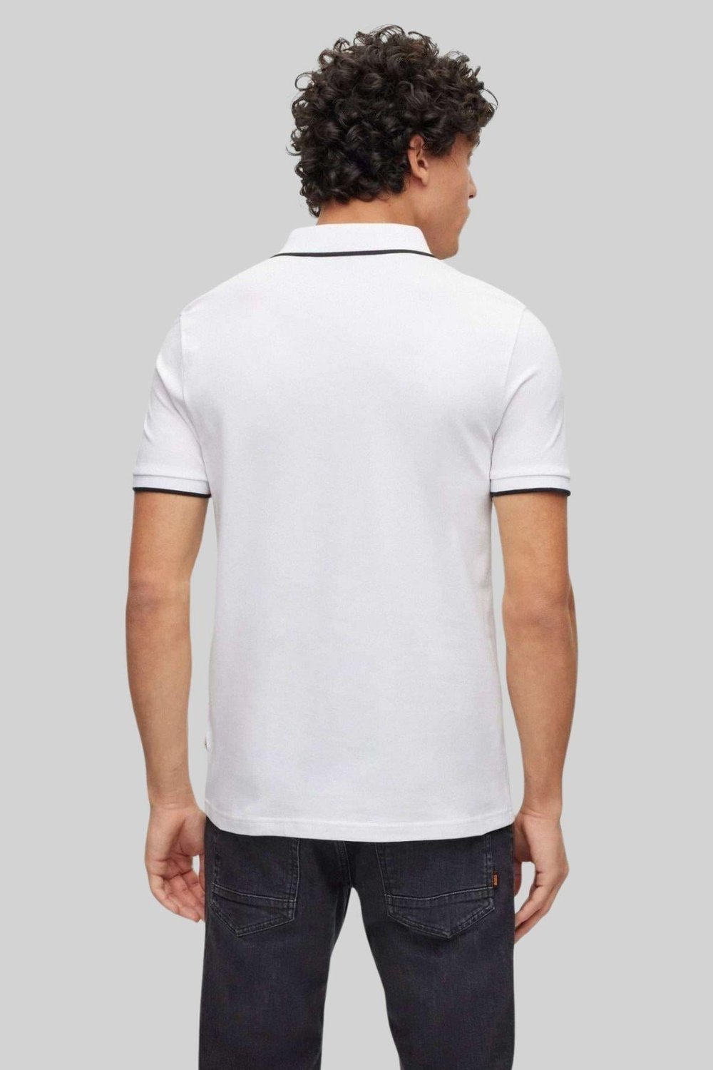 Boss Slim Fit Polo Yaka Erkek T-Shirt Beyaz 100