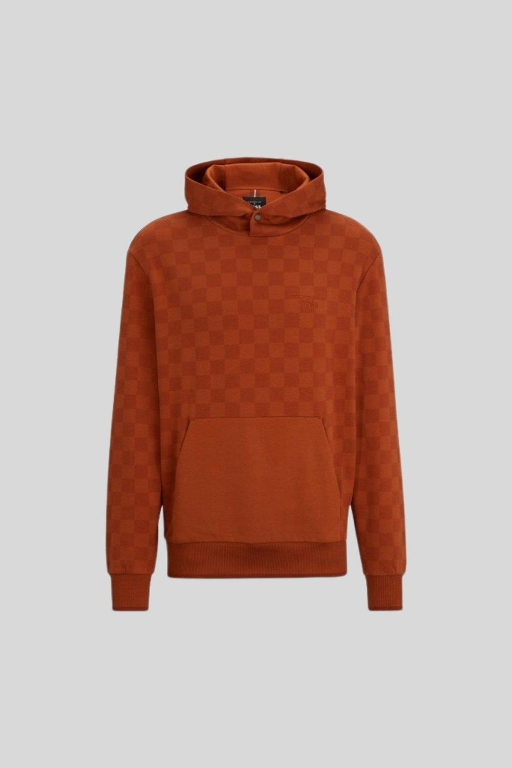 Boss x Porsche Pamuklu Kapüşonlu Erkek Sweatshirt Turuncu