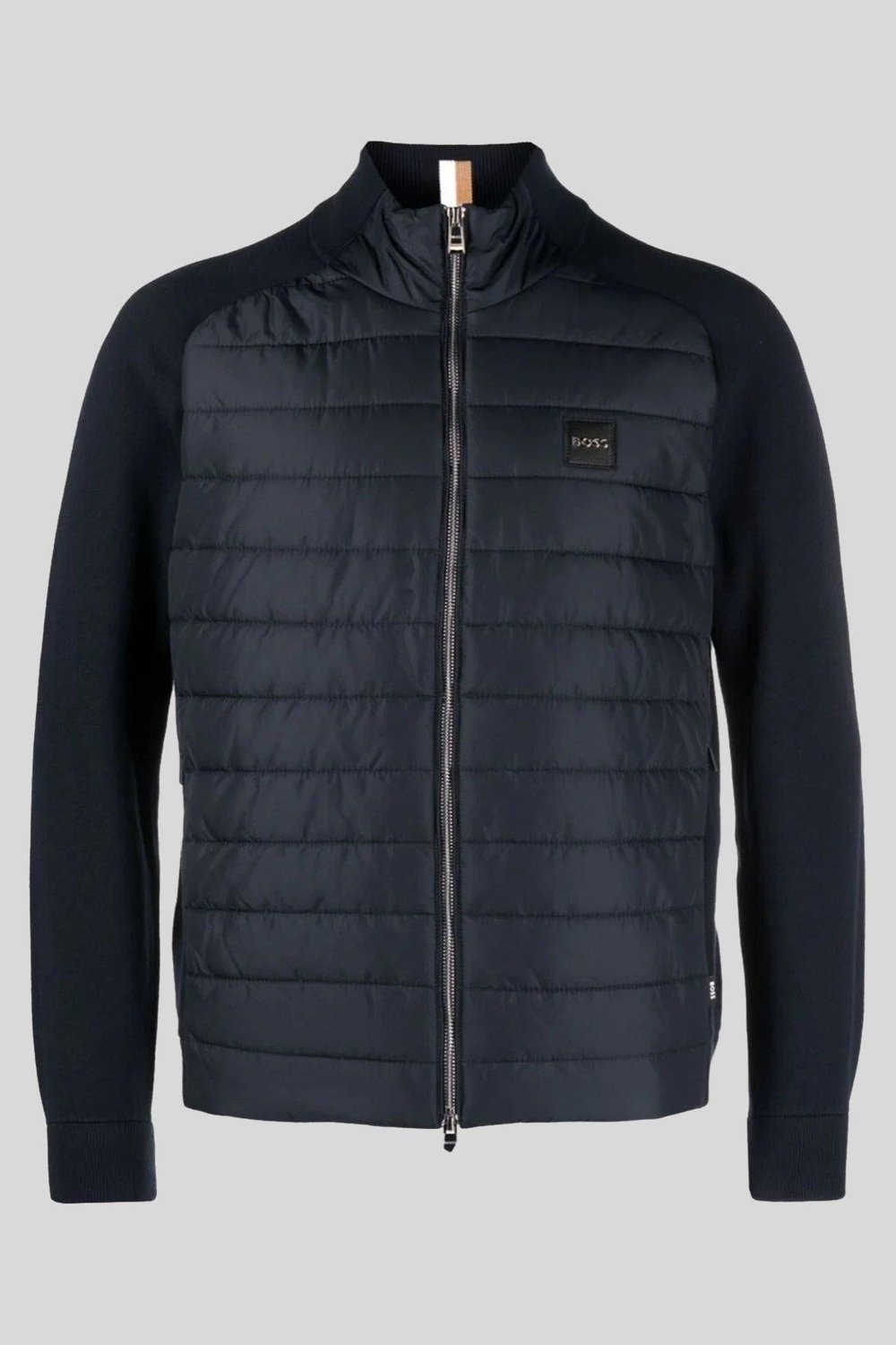 Boss Yün Karışımlı Fermuarlı Regular Fit Erkek Ceket Lacivert 404