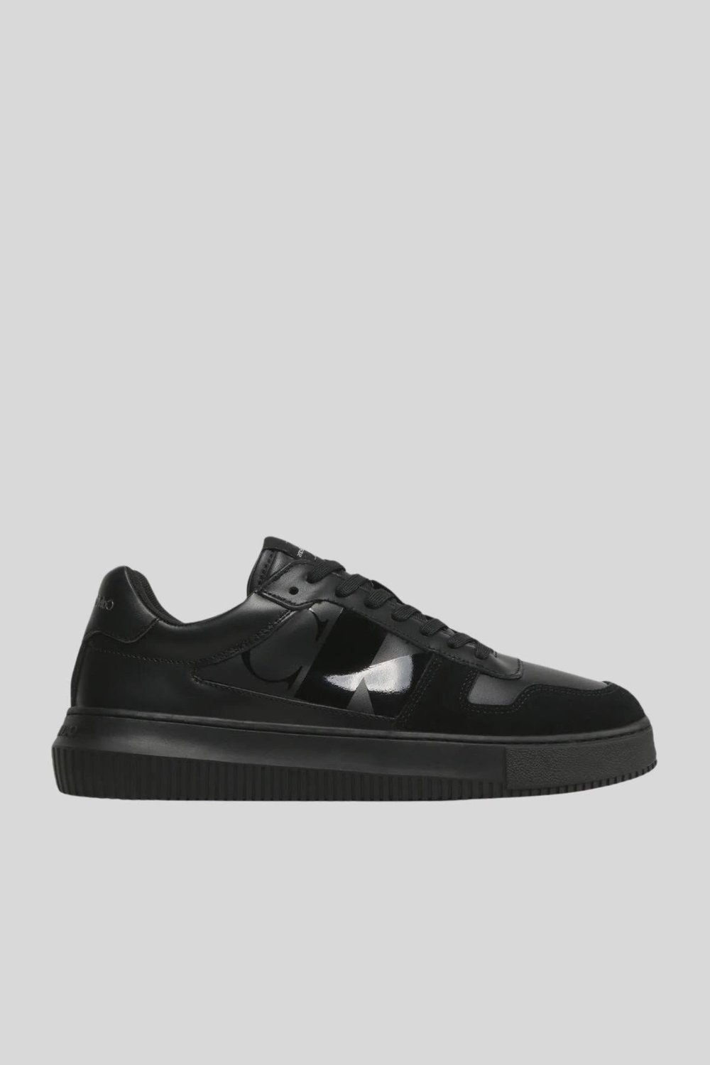 Calvin Klein Erkek Logolu Hakiki Deri Sneaker Siyah