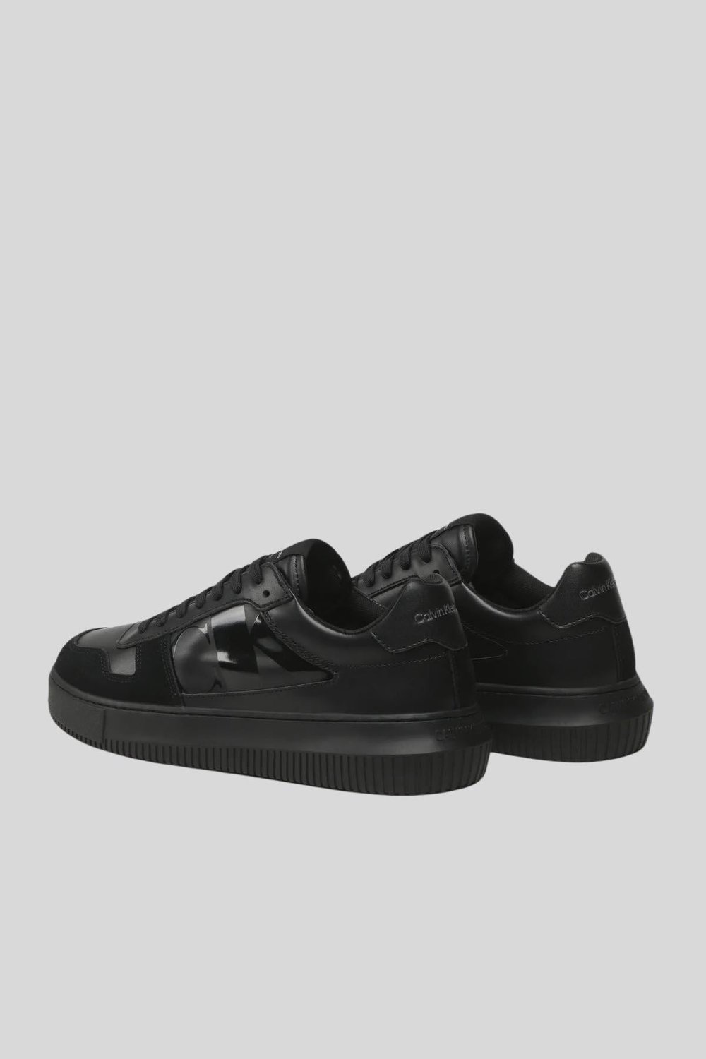 Calvin Klein Erkek Logolu Hakiki Deri Sneaker Siyah