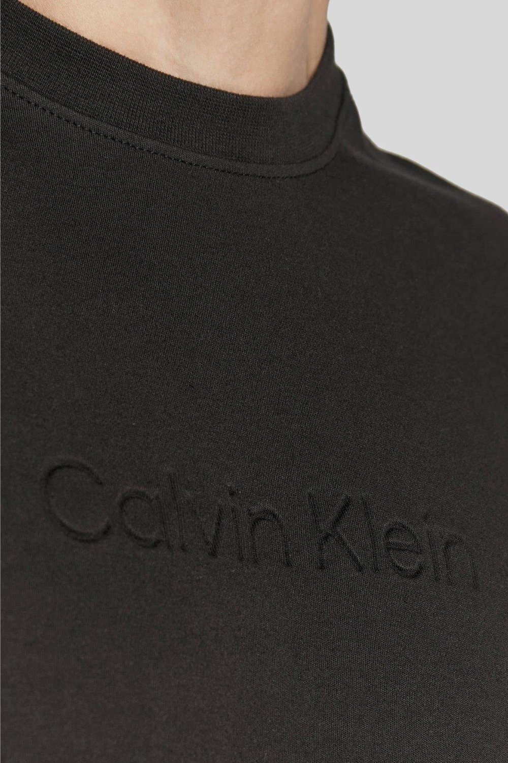 Calvin Klein Erkek Logolu Kısa Kollu Yuvarlak Yaka T-Shirt Siyah