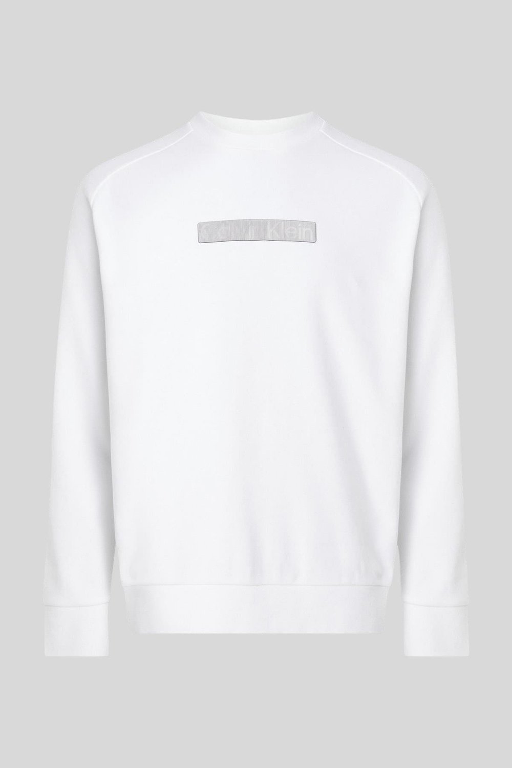 Calvin Klein Erkek Regular Fit Marka Logolu Uzun Kollu Sweatshirt Beyaz
