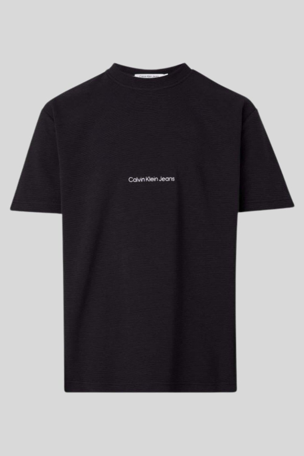 Calvin Klein Erkek Slim Fit Bisiklet Yaka T-Shirt Siyah
