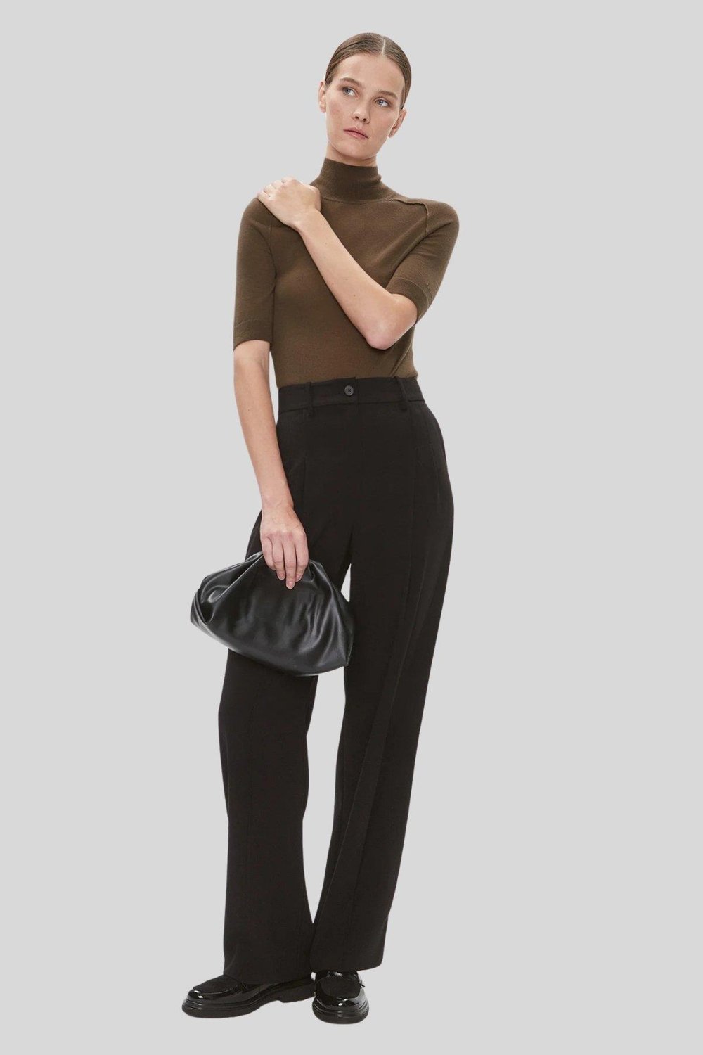 Calvin Klein Kadın Balıkçı Yaka Body Kahverengi