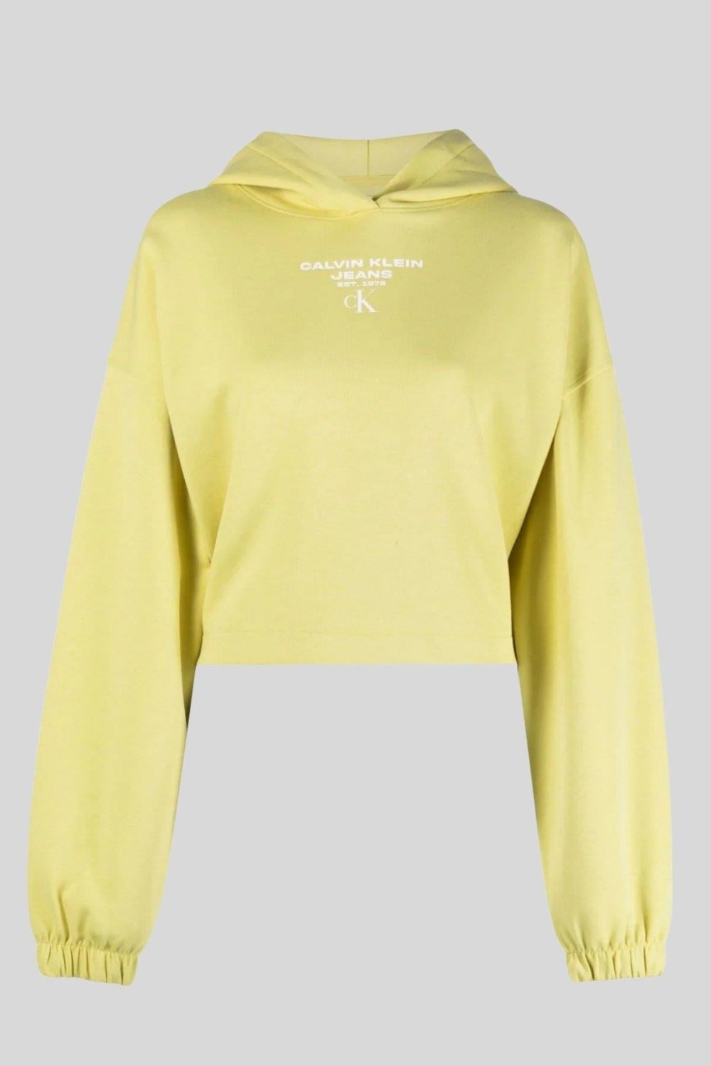 Calvin Klein Kadın Kapüşonlu Uzun Kollu  Sweatshirt Sarı