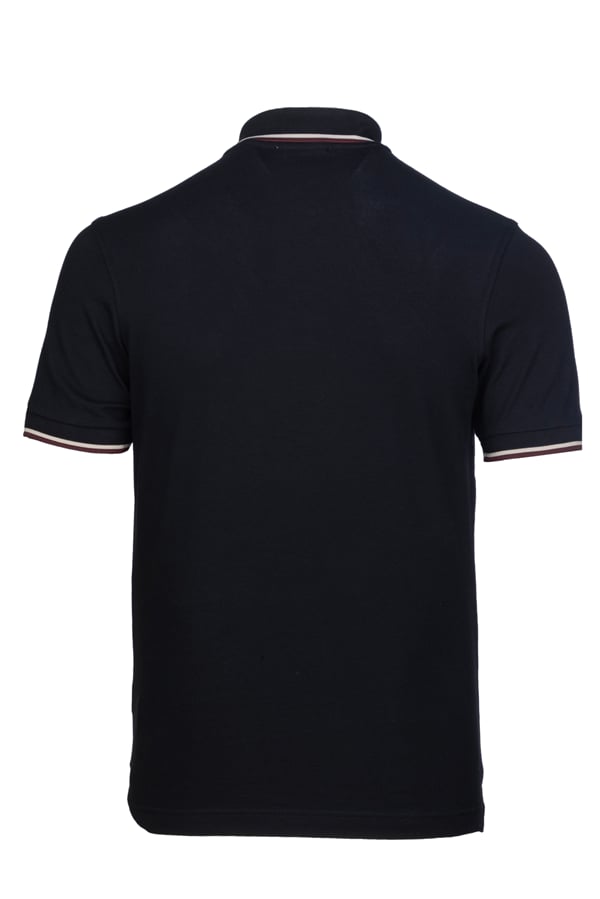 Erkek Çift Çizgili Kol Bantlı Polo Yaka T-Shirt