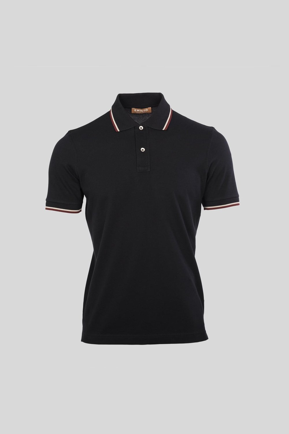 Erkek Çift Çizgili Kol Bantlı Polo Yaka T-Shirt