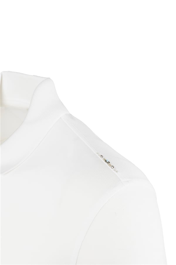Erkek Kol Bantlı Boncuk İşleme Polo Yaka Erkek T-Shirt
