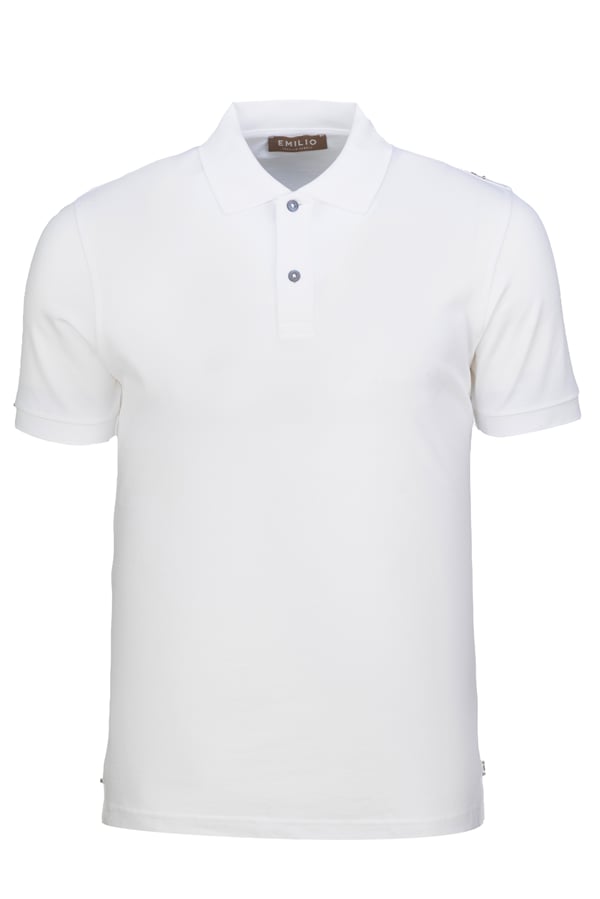 Erkek Kol Bantlı Boncuk İşleme Polo Yaka Erkek T-Shirt