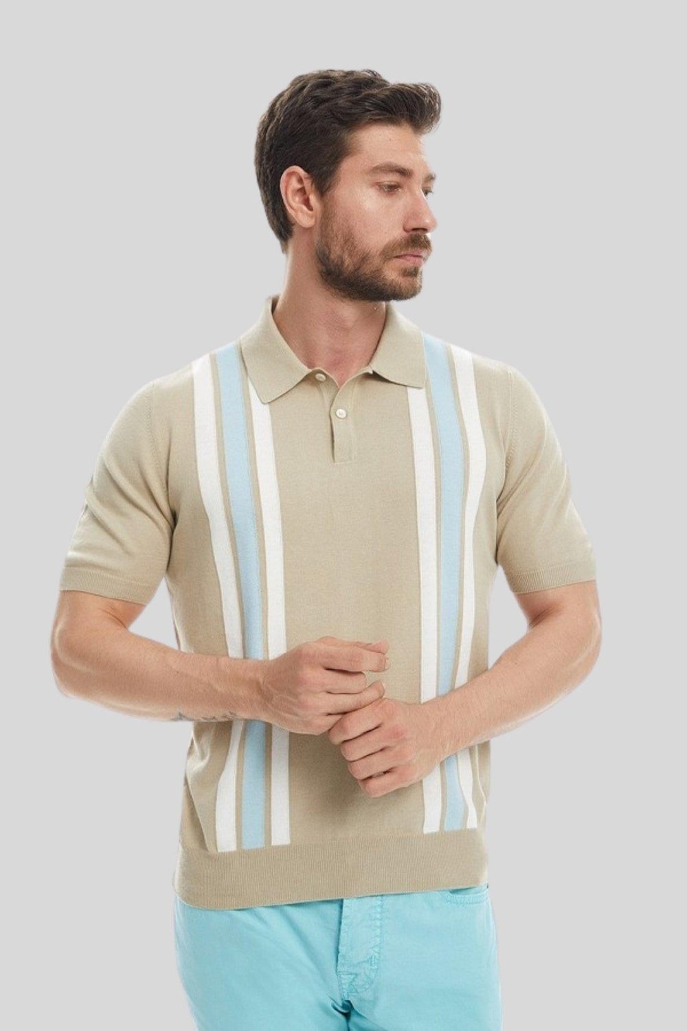 Gran Sasso Erkek Polo T-Shirt Bej
