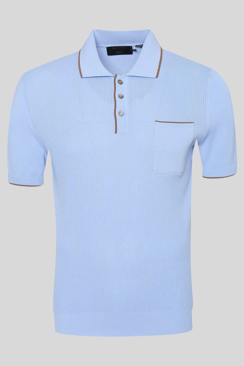 Gran Sasso Erkek Polo Yaka T-Shirt Kahverengi