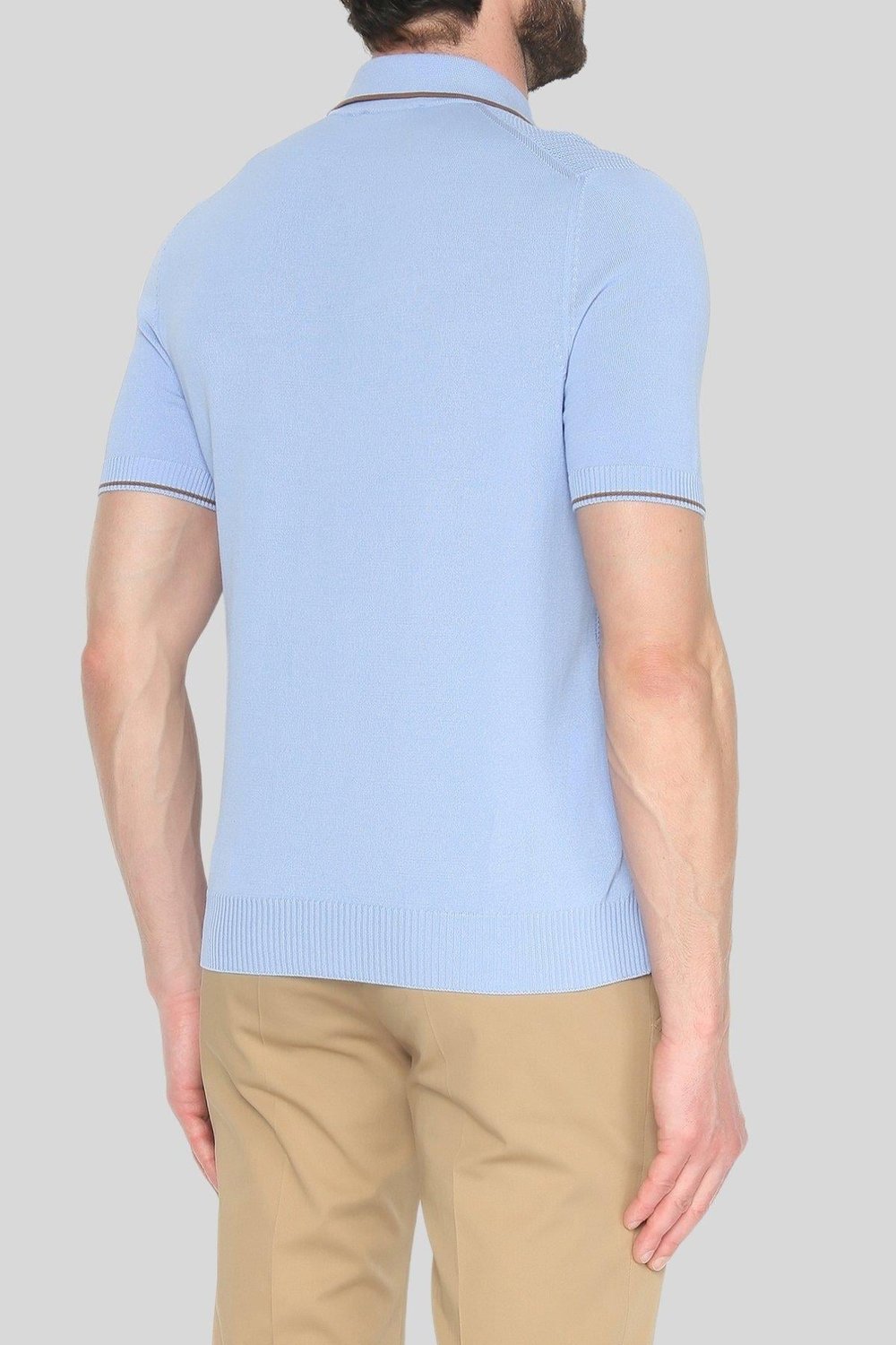 Gran Sasso Erkek Polo Yaka T-Shirt Kahverengi