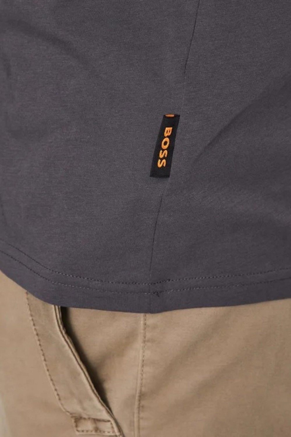 Hugo Boss Pamuklu Regular Fit Erkek T-Shirt Gri