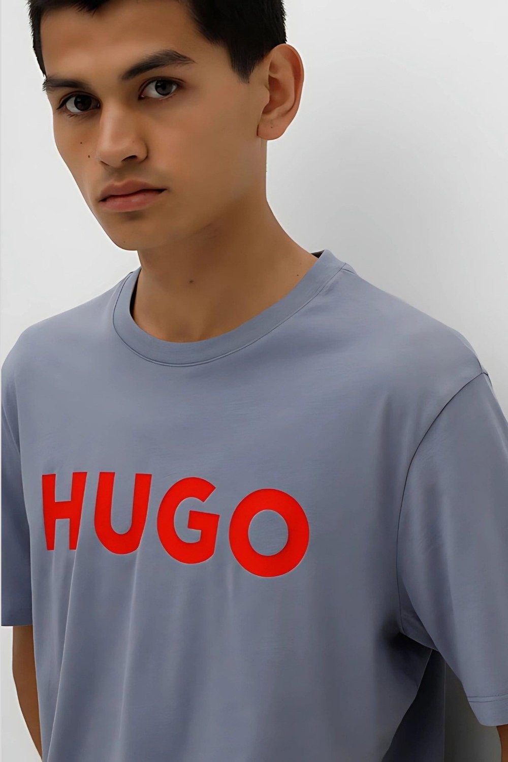 Hugo Boss Regular Fit Bisiklet Yaka Erkek T-Shirt Gri