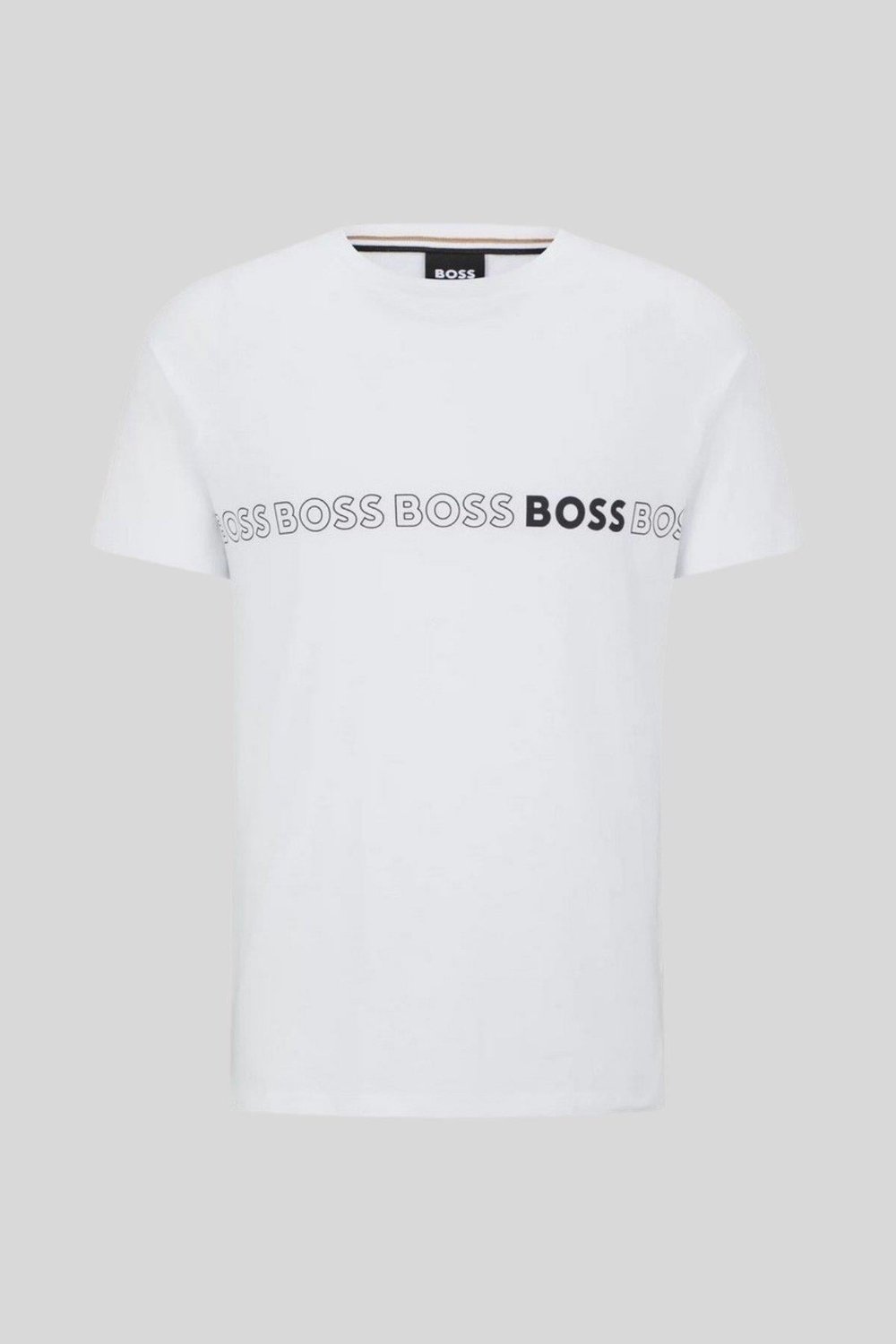 Hugo Boss Slim Fit Logolu Erkek T-Shirt Beyaz 100