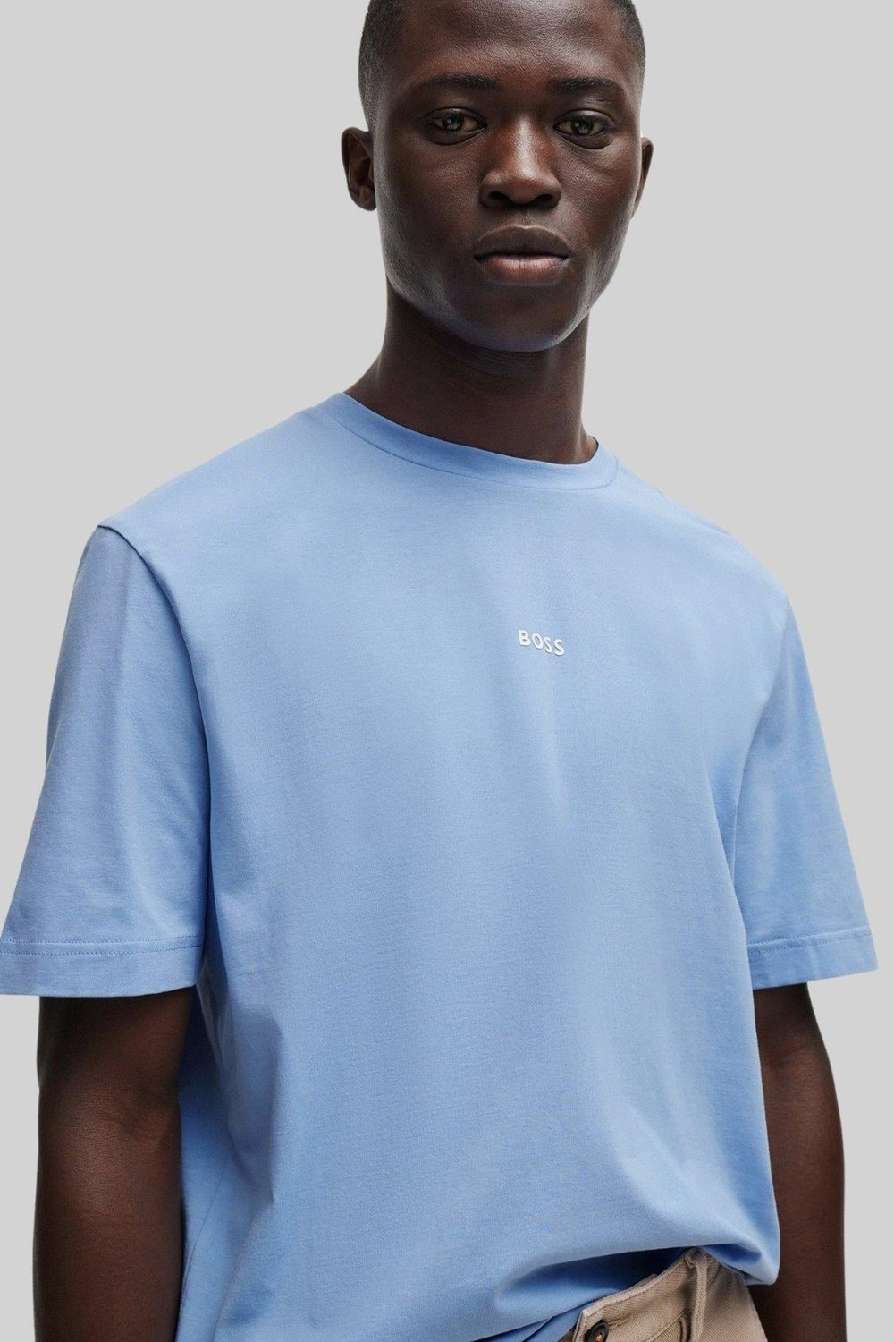 Hugo Boss Streç Erkek T-Shirt Mavi 460