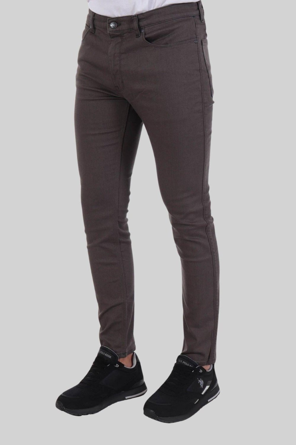 Hugo Erkek Slim Fit Jean Pantolon Gri