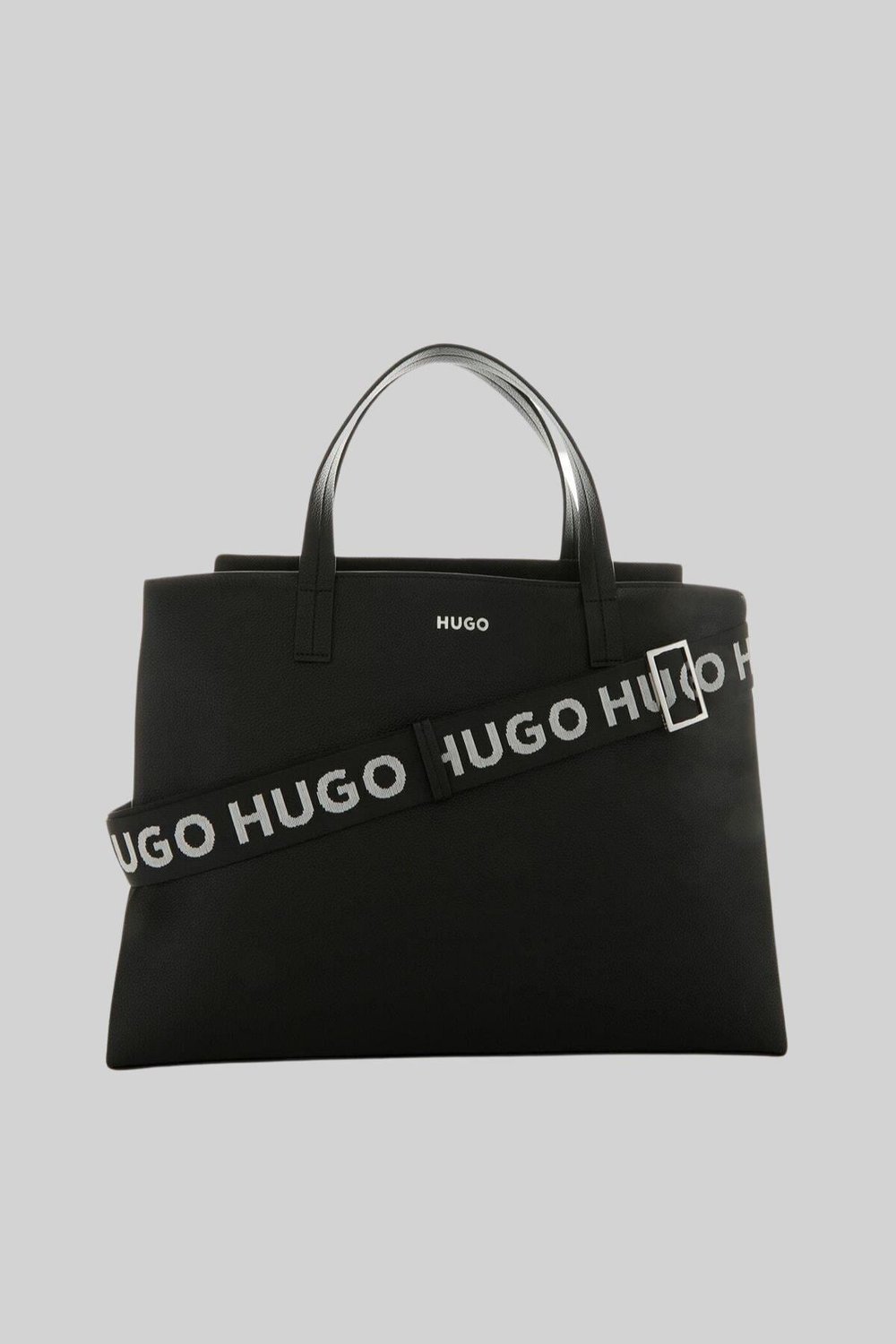 Hugo Kadın Tote Logo Şerit Askılı Omuz Çantası Siyah 002